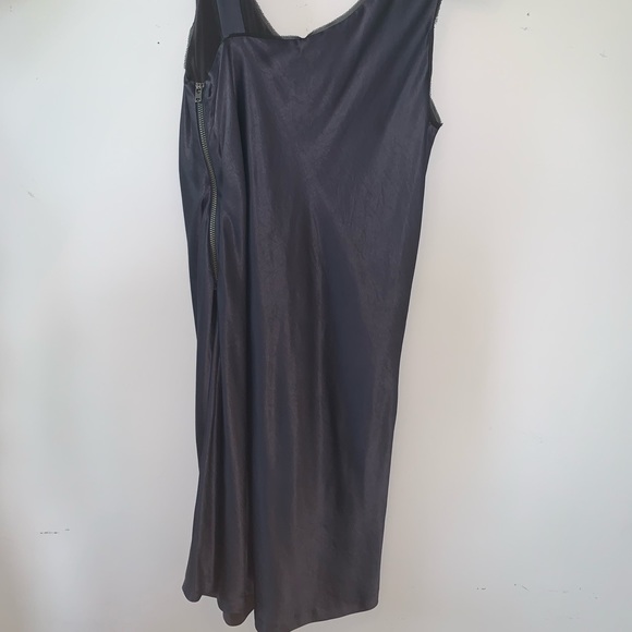 Helmut Lang charcoal satin mini dress - Picture 6 of 7